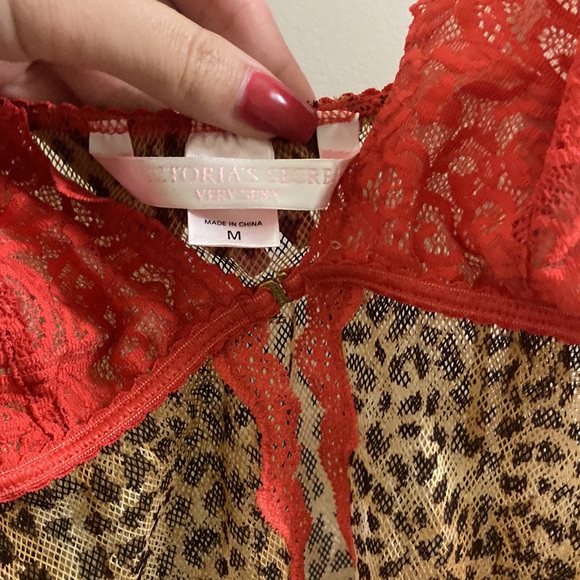 victoria’s secret very sexy 🐆 vintage babydoll y2k cheetah lace slip mini dress - Picture 4 of 4